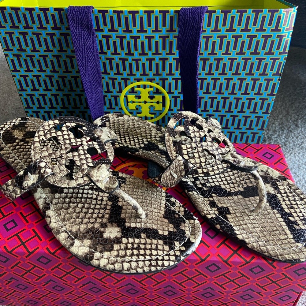 Tory Burch Snakeskin Miller Sandal